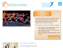 Tablet Screenshot of chancetodancefoundation.org